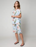St. Yves Sleepwear Short Sleeve Pyjama Capri Blush Camelia