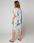 St. Yves Sleepwear Short Sleeve Pyjama Capri Blush Camelia