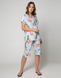 St. Yves Sleepwear Short Sleeve Pyjama Capri Blush Camelia