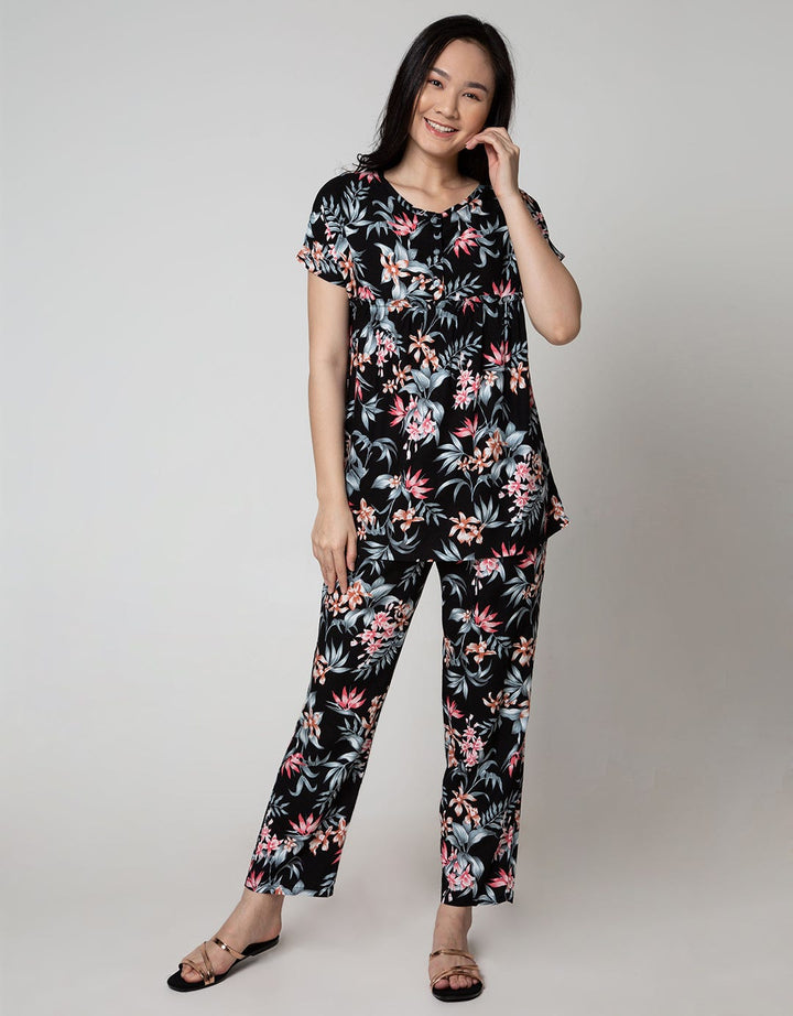 St. Yves Sleepwear Short Sleeve Midi Dress