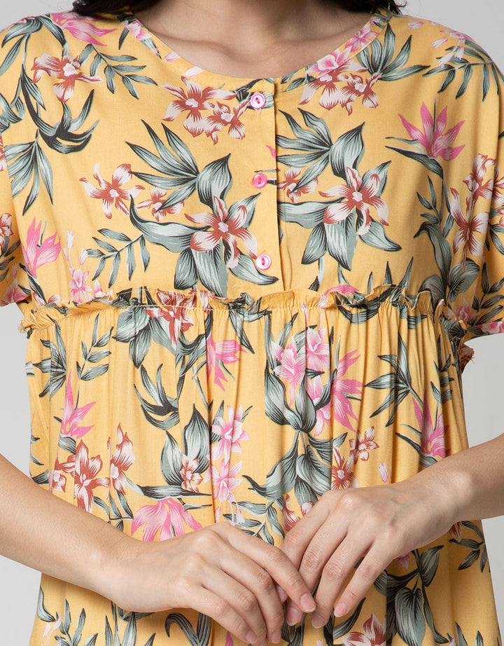 St. Yves Sleepwear Short Sleeve Midi Dress
