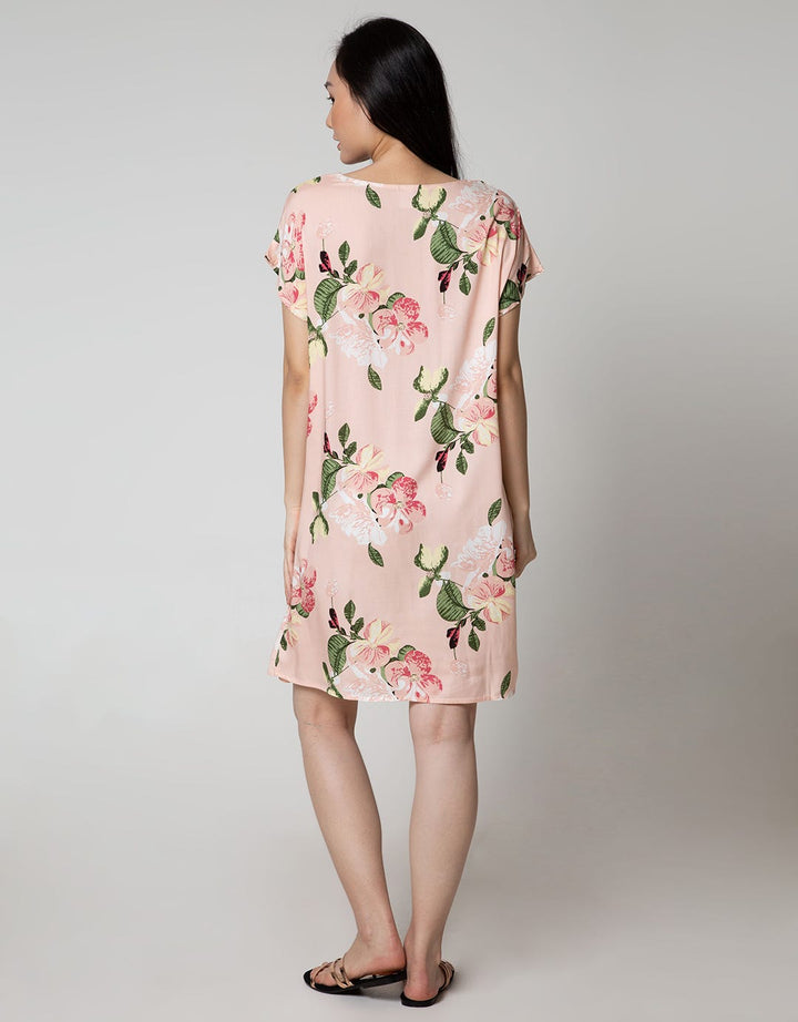 St. Yves Sleepwear Ss Midi Dress Blush Camelia