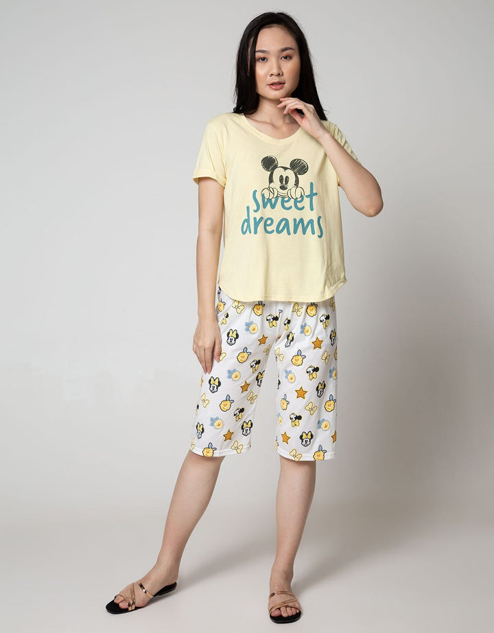 Disney Pajama Capri Mickey Sweet Dream