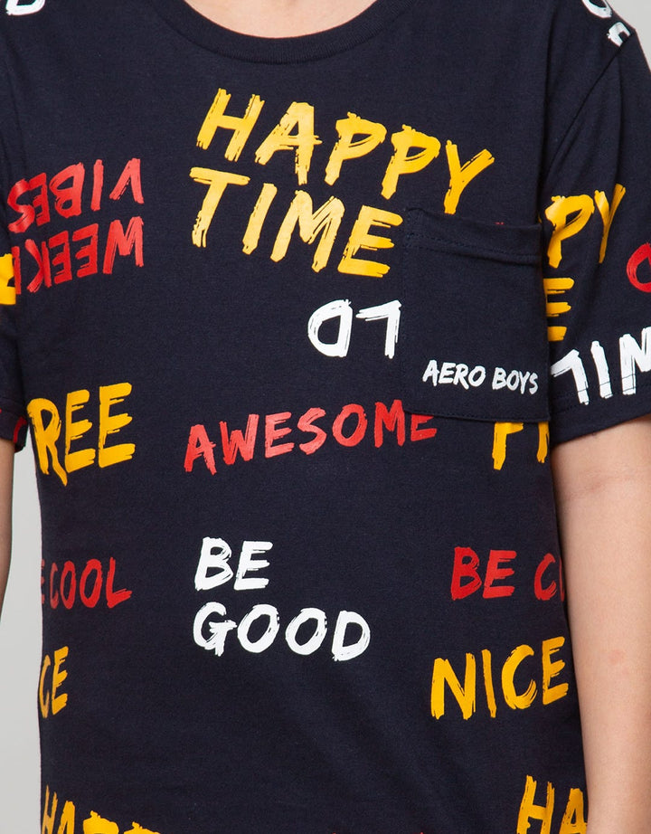 Aero Ss T-Shirt Fullprint Regu Happy Time