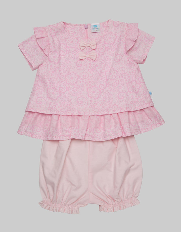 Pipiniko Top Bottom Set Blues Bunga Pita