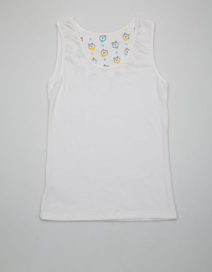 Nevada Underwear Singlet Print Back Yolk Husky