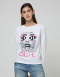 T Zone Long Sleeve T-Shirt Photoprint Cool Girly