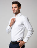 Stanley Adams Long Sleeve Shirt 312 Solid Slim Spread Collar