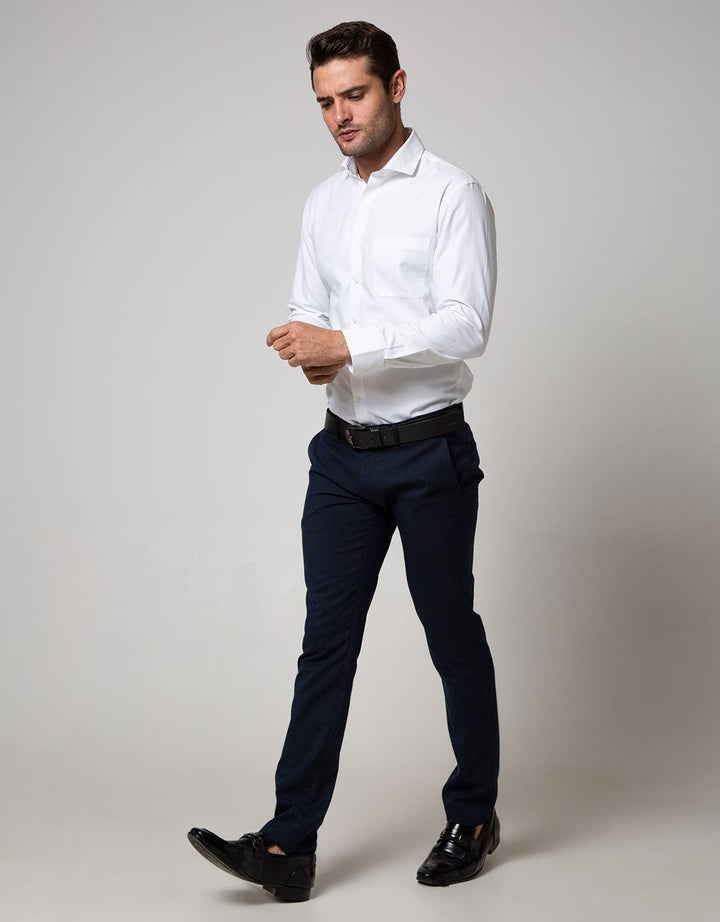 Stanley Adams Long Sleeve Shirt 312 Solid Slim Spread Collar
