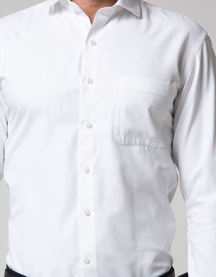 Stanley Adams Long Sleeve Shirt 312 Solid Slim Spread Collar