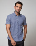 Stanley Adams Short Sleeve Shirt 314 Check Slim Point Collar