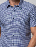 Stanley Adams Short Sleeve Shirt 314 Check Slim Point Collar