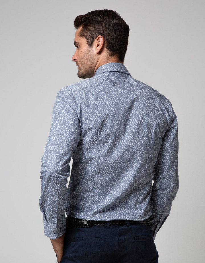 Stanley Adams Long Sleeve Shirt 315 Print Us 36 Slim Spread Collar
