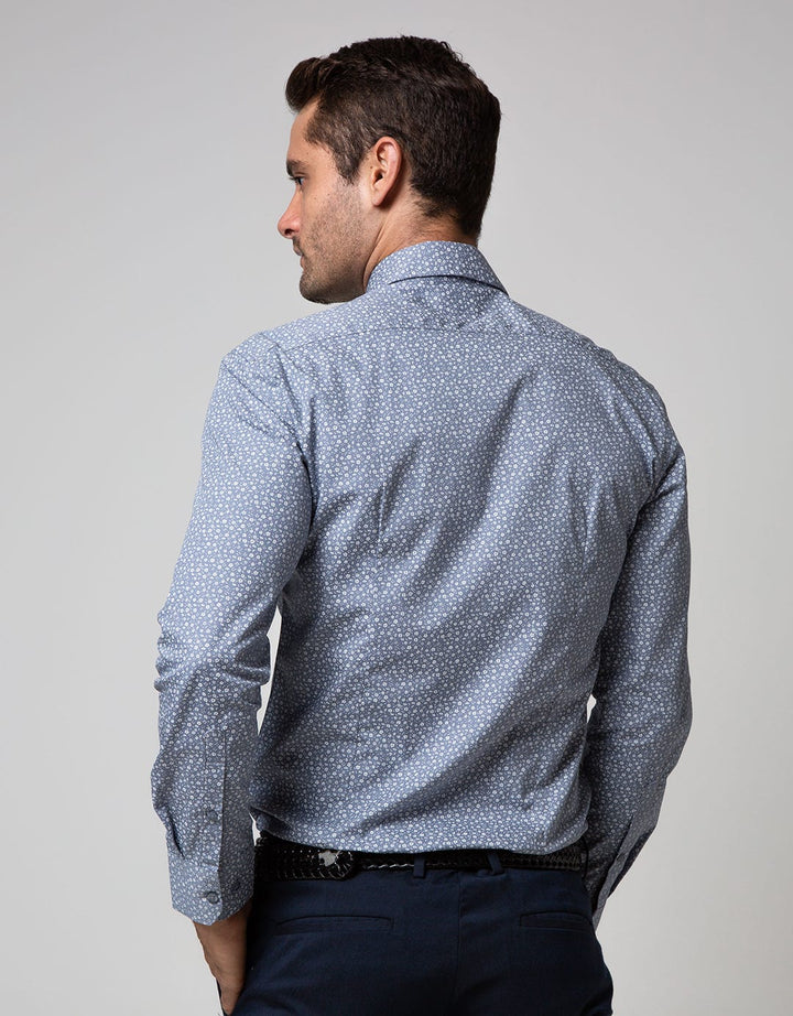 Stanley Adams Long Sleeve Shirt 315 Print Us 36 Slim Spread Collar