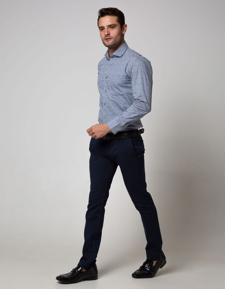 Stanley Adams Long Sleeve Shirt 315 Print Us 36 Slim Spread Collar