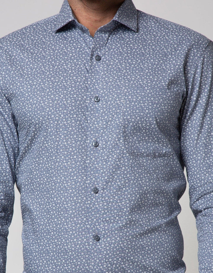 Stanley Adams Long Sleeve Shirt 315 Print Us 36 Slim Spread Collar