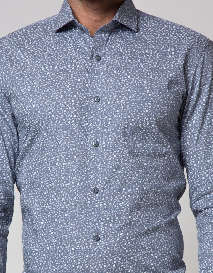 Stanley Adams Long Sleeve Shirt 315 Print Us 36 Slim Spread Collar