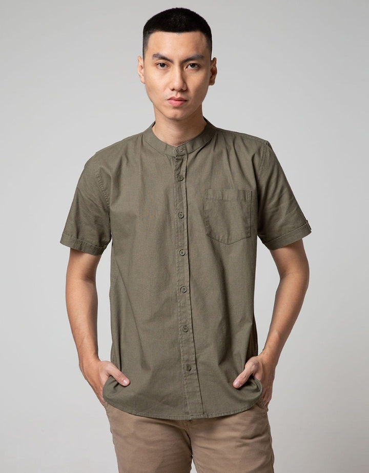 Nevada Short Sleeve Koko Linen Look Shanghai Collar