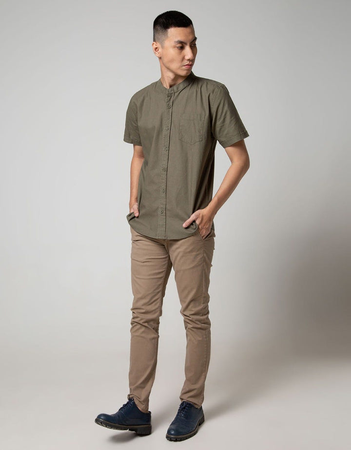 Nevada Short Sleeve Koko Linen Look Shanghai Collar