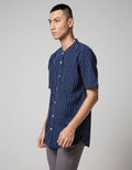Nevada Short Sleeve Koko Denim Stripe Shanghai Collar