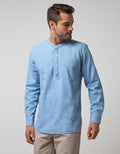 Nevada Long Sleeve Koko Denim Plain Shanghai Collar