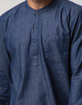 Nevada Long Sleeve Koko Denim Plain Shanghai Collar