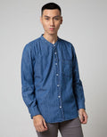 Nevada Long Sleeve Koko Denim Stripe Shanghai Collar