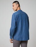 Nevada Long Sleeve Koko Denim Stripe Shanghai Collar