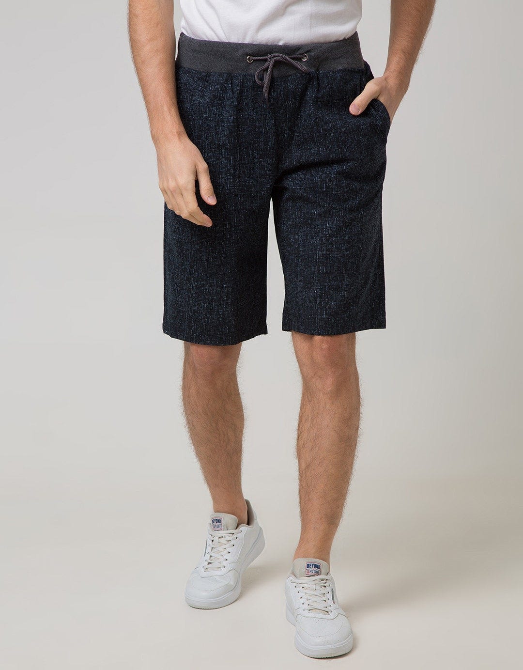 Nevada Short Pants Woven With Rib Cuff Waist Abstract Print