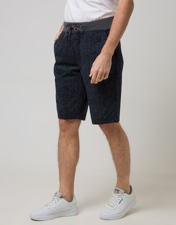 Nevada Short Pants Woven With Rib Cuff Waist Abstract Print