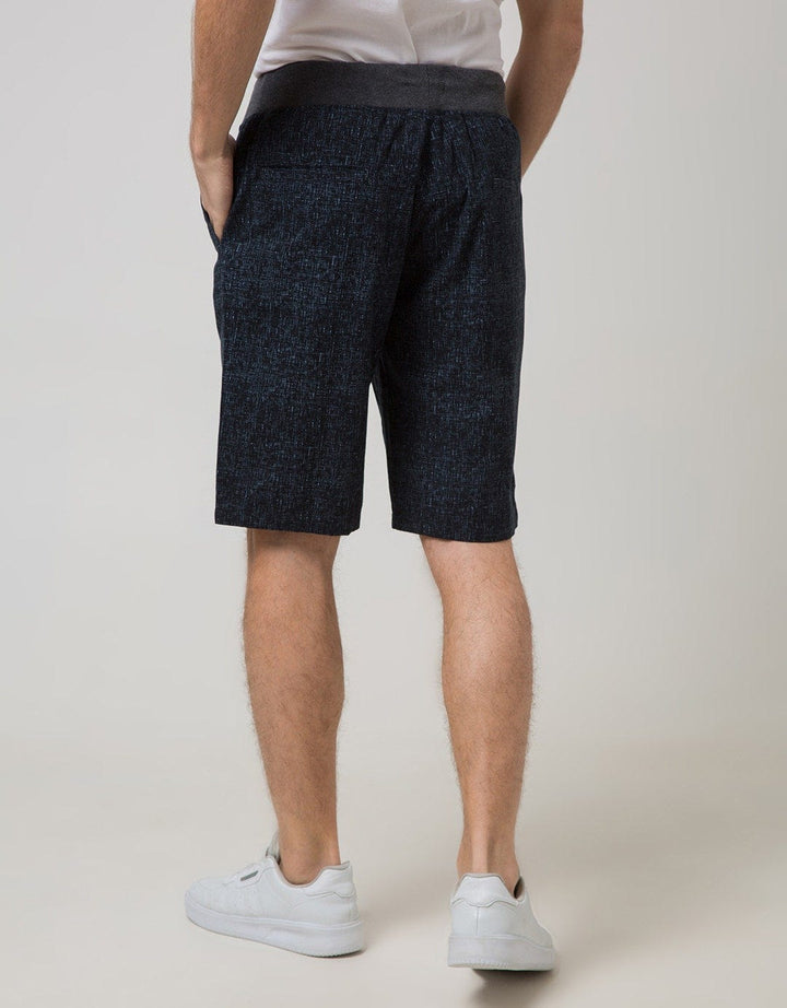 Nevada Short Pants Woven With Rib Cuff Waist Abstract Print
