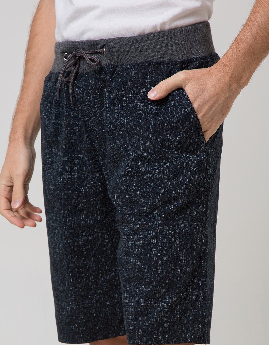 Nevada Short Pants Woven With Rib Cuff Waist Abstract Print