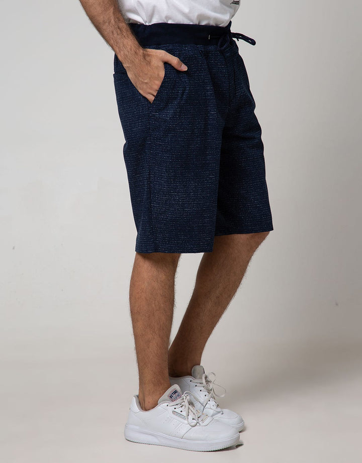Nevada Men Denim Short Pants Woven With Rib Manset Waist Print