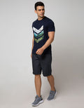 Nevada Short Pants Woven With Ribbon Manset Waist Print