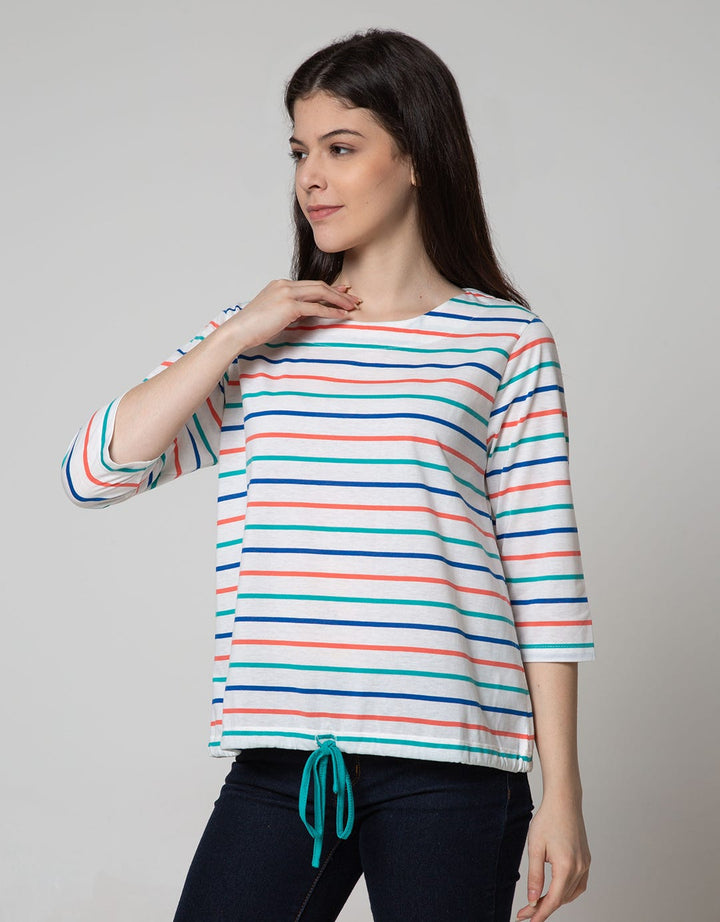 Phenomenal T-Shirt Drawstring Stripes Colorful