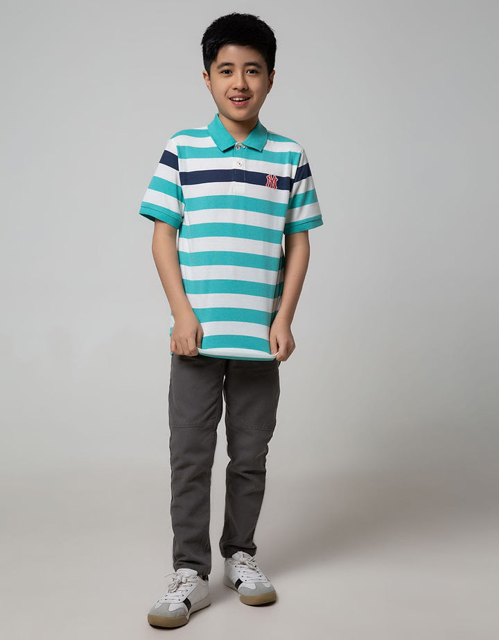 Nevada Kids Short Sleeve T-Shirt Polo Yarndye Mint