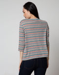 Phenomenal Colorful Drawstring Stripes T-Shirt