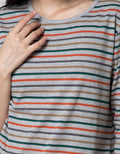 Phenomenal Colorful Drawstring Stripes T-Shirt