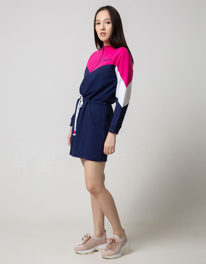 American Jeans Long Sleeve Midi Dress Zipper