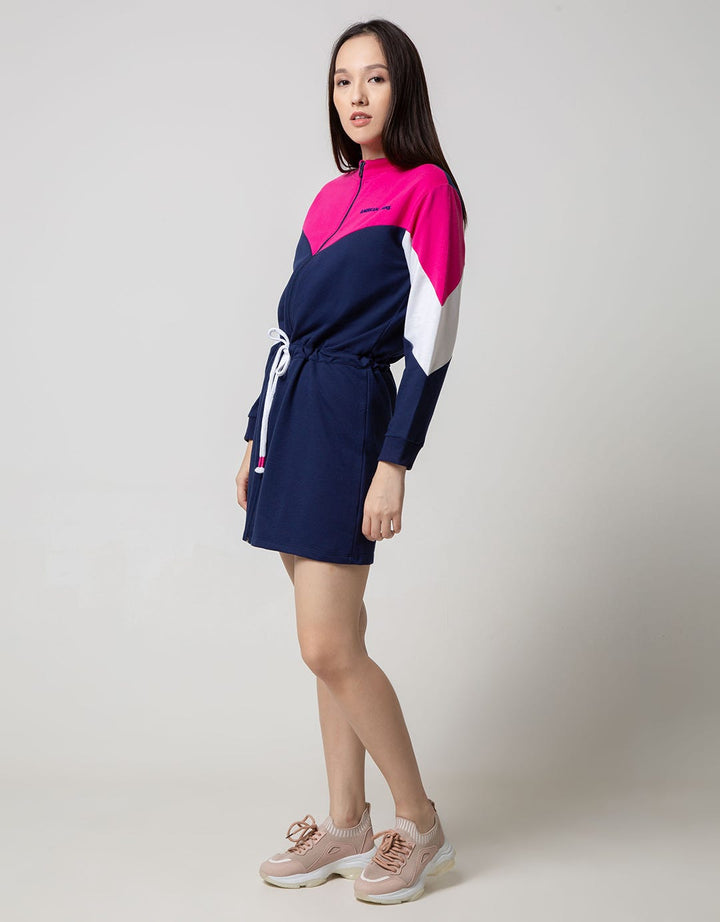 American Jeans Long Sleeve Midi Dress Zipper