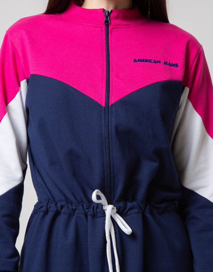 American Jeans Long Sleeve Midi Dress Zipper