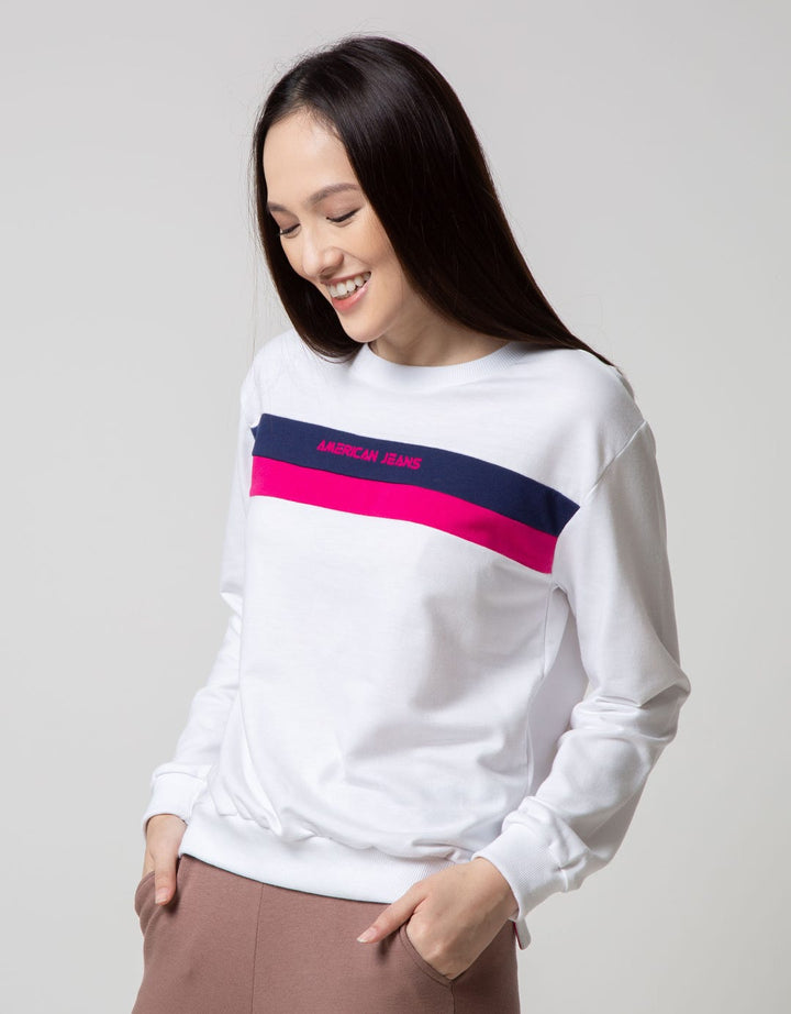 American Jeans Sweatshirt Two Tone Stripe