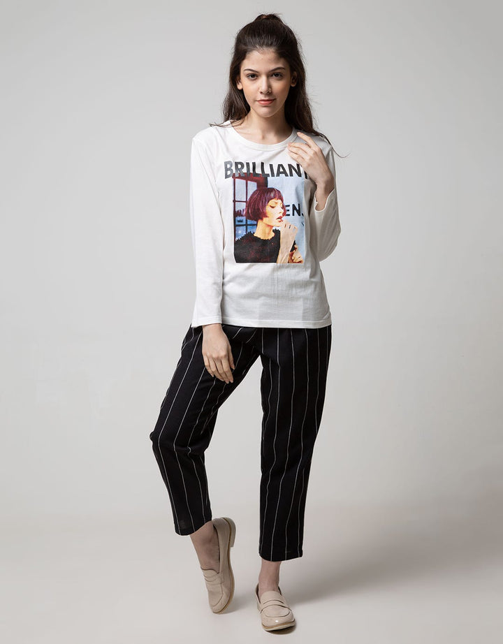 T Zone Long Sleeve T-Shirt Photoprint Regular Girly Long Sleeve