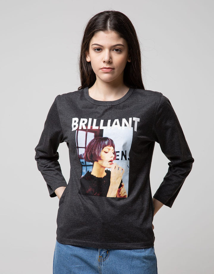 T Zone Long Sleeve T-Shirt Photoprint Regular Girly Long Sleeve