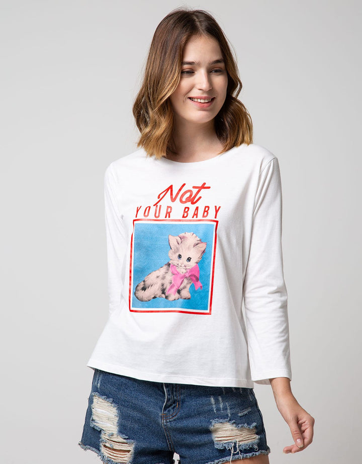 T Zone Long Sleeve T-Shirt Cartoon Regular Girly