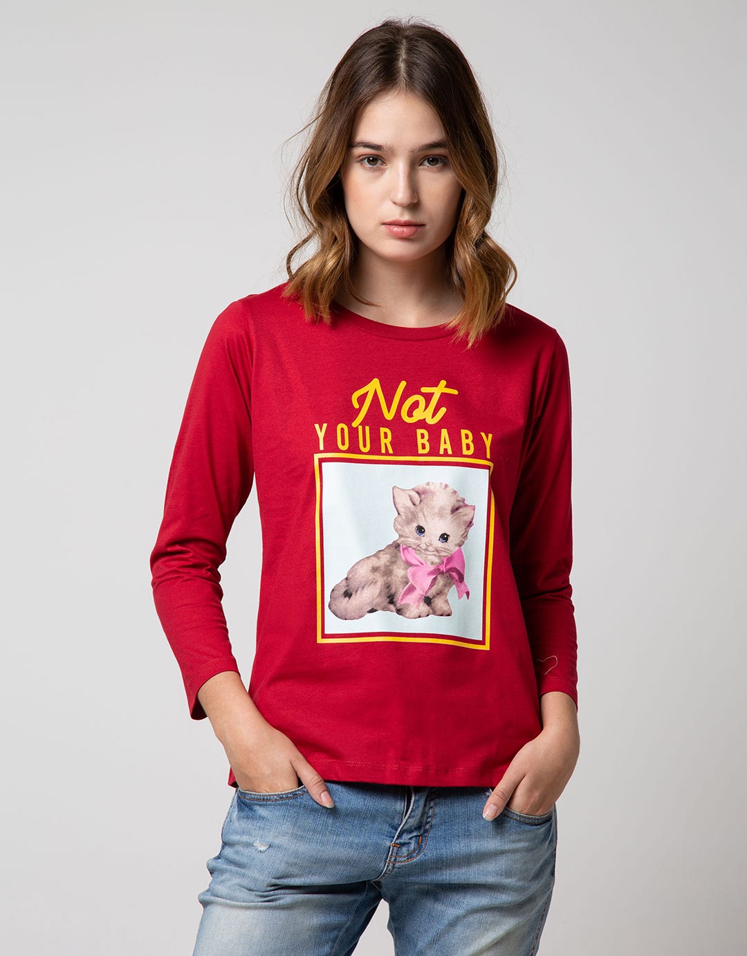 T Zone Long Sleeve T-Shirt Cartoon Regular Girly