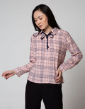 Connexion Kemeja Lengan Panjang Print Neck Tie