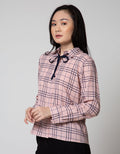 Connexion Kemeja Lengan Panjang Print Neck Tie