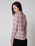 Connexion Kemeja Lengan Panjang Print Neck Tie