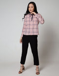 Connexion Kemeja Lengan Panjang Print Neck Tie